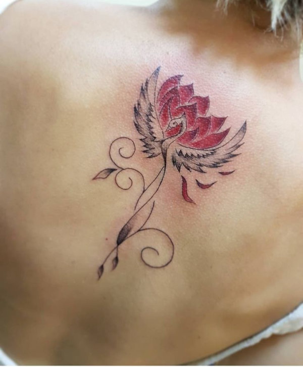 Guest - Phoenix and lotus tattoo photo